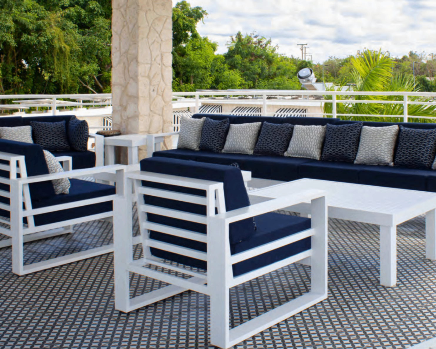 Navy Sectional Set